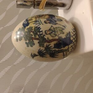 Vintage Bombay Decorative Hand Painted Chinese Egg